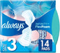 Always Infinity Size 3 Feminine Pads 14 Count