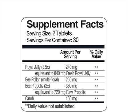 BEE and YOU Royal Jelly Tablet, 100% Natural 60ct