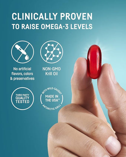 Kori Krill Oil Omega 3 Supplement, 1200mg Softgels, 30 Softgels,