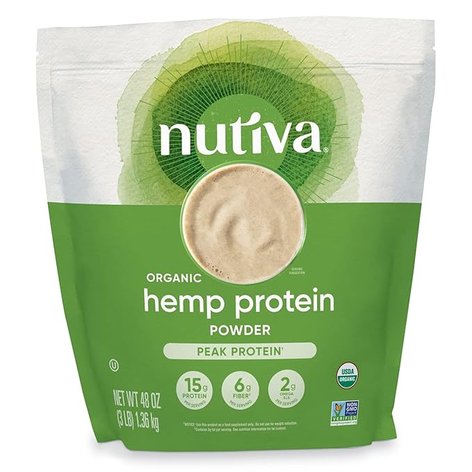 Nutiva Organic Cold-Pressed Raw Hemp Seed 3 Pound, 30 Approved,