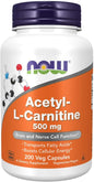 NOW Supplements, Acetyl-L Carnitine 500 mg, 200 Veg