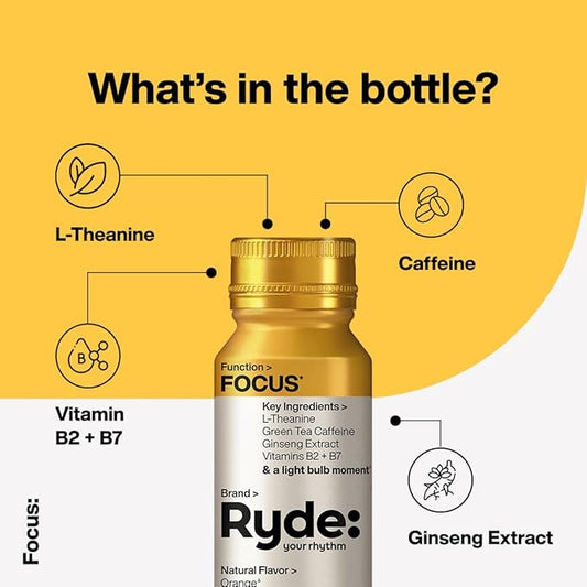 RYDE: Focus Shot 0 Calories, 0 Sugar 2 FL (8 Pack)