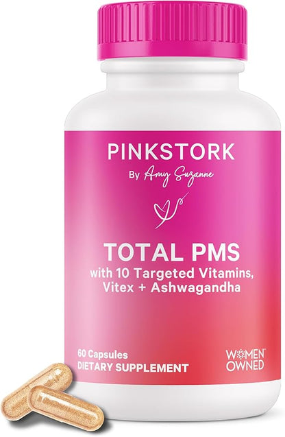 Pink Stork PMS Supplement for Women 10 Vitamins 60 Capsules
