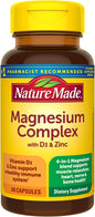 Nature Made Magnesium Complex with Vitamin D3 & 60 Capsules, 30 Day