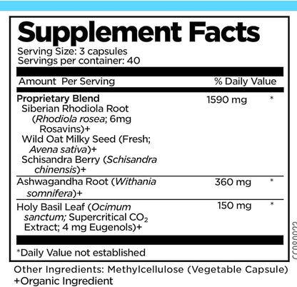 Stress Lift | Best Ashwagandha Supplement 5 in 1 Organic 120 Vegan