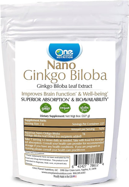 Ginkgo Biloba Extract Memory & Brain Supplements 227g