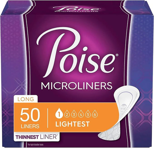 Poise Microliners Incontinence Lightest Absorbency Panty 50 Count