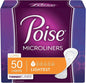 Poise Microliners Incontinence Lightest Absorbency Panty 50 Count