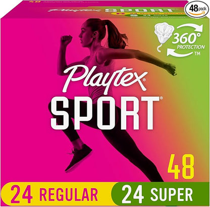 Playtex Sport Tampons, Multipack (24ct Regular/24ct 48ct
