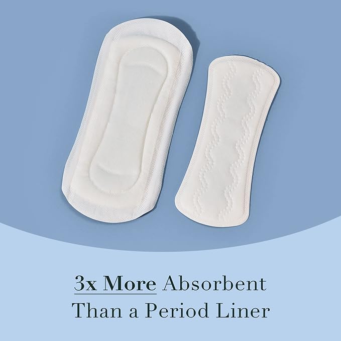 Rael Incontinence Liners for Women, Organic 4-Layer Core 96 Count)