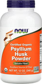 NOW Supplements, Psyllium Husk Powder, Certified 12-Ounce
