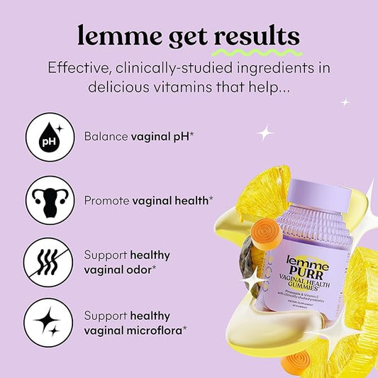 Lemme Purr Vaginal Probiotic Gummies for Women (60 Count)