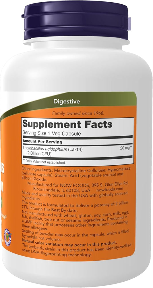 NOW Supplements, Acidophilus, Two Billion, Strain 250 Veg