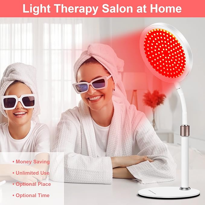 Red Light Therapy with Base, 140 660nm Deep