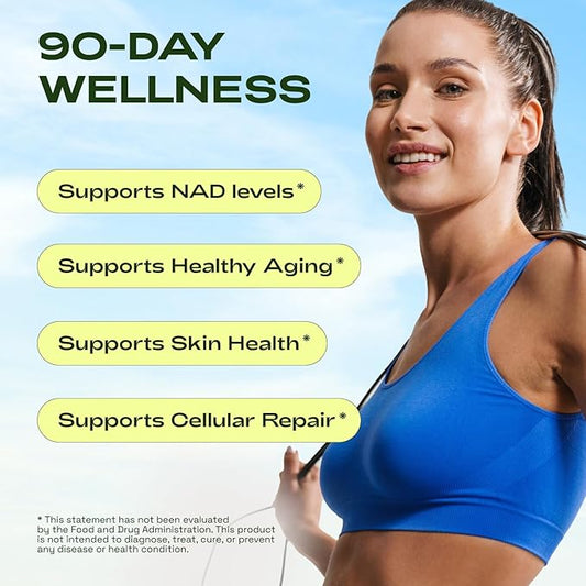 NMNH Supplement Alternative - Liposomal NAD CORE LipoNAD 250mg - 90-Day Supply - Pack of 3 - High Purity NAD Supplement for Anti-Aging, Energy, Focus - 60 Capsules