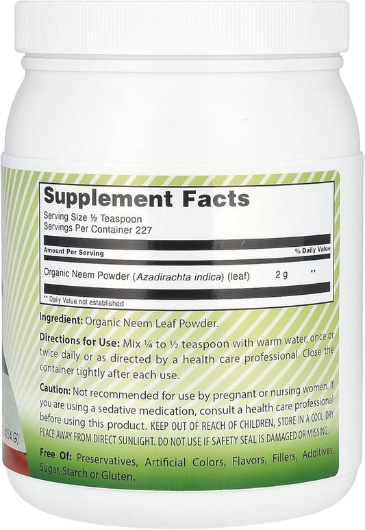 Amazing India USDA Certified Organic Neem 16oz -