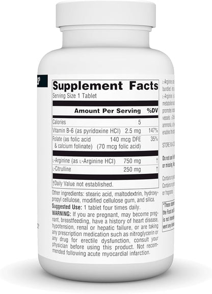 Source Naturals L-Arginine L-Citrulline Complex, 120 1000 mg