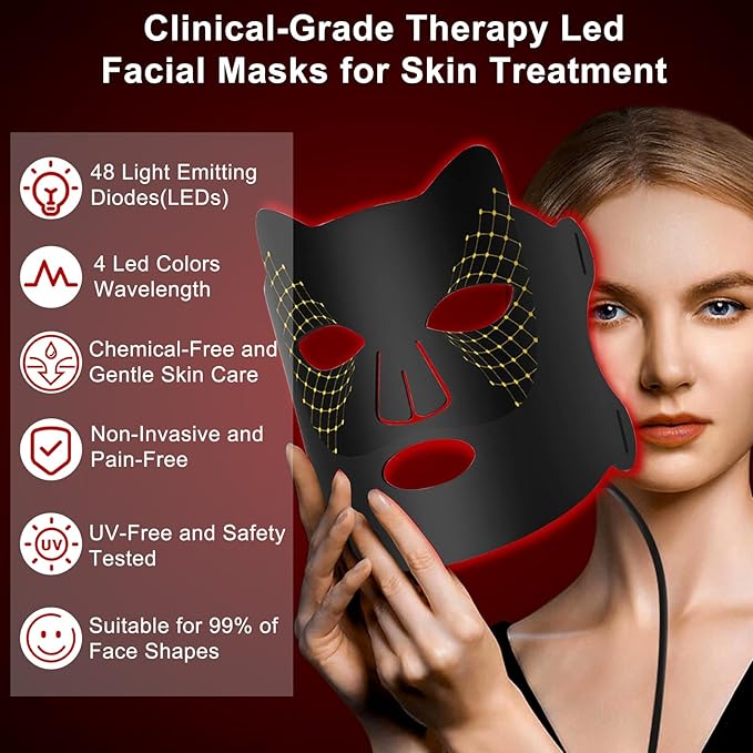 Red Light Therapy for Face, 4 660nm & 850nm Wavelength