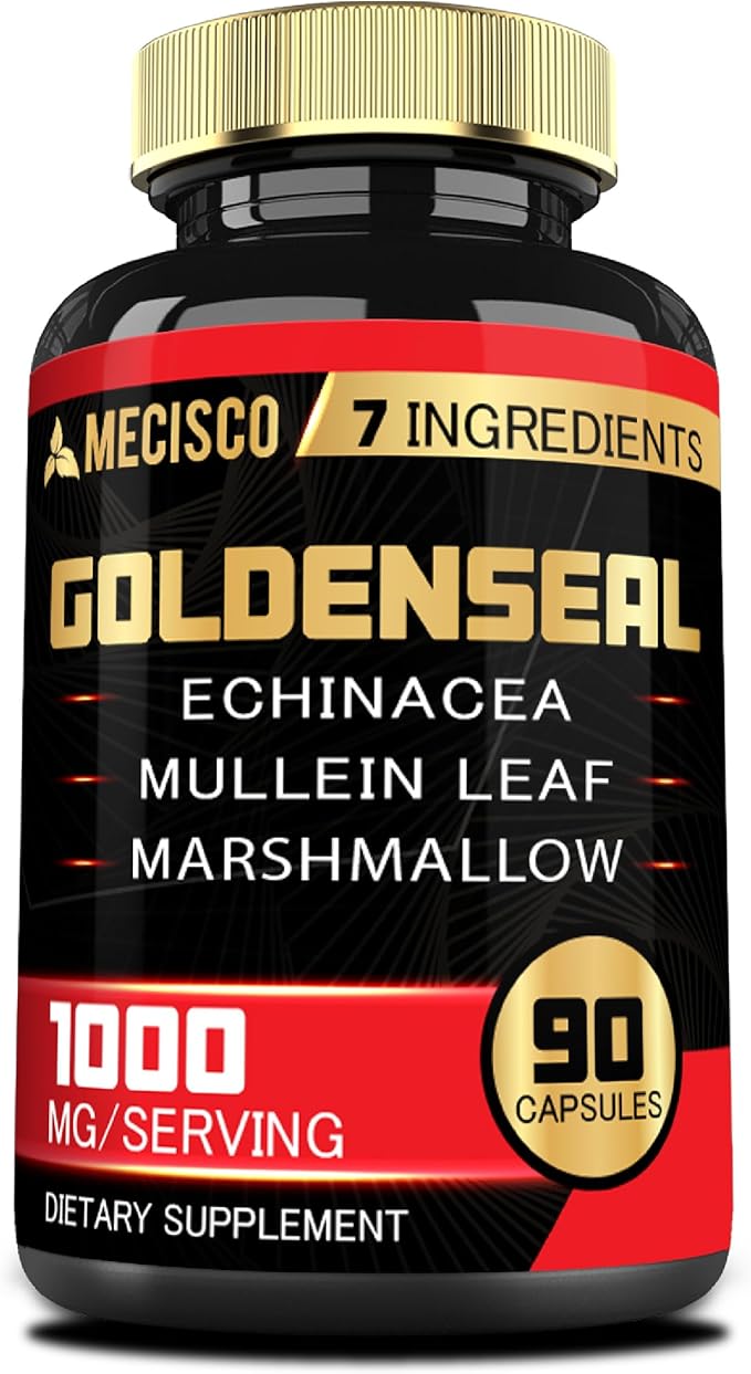 Goldenseal Root Capsule Organic with Echinacea, 90 Veggie 7in1 Supports