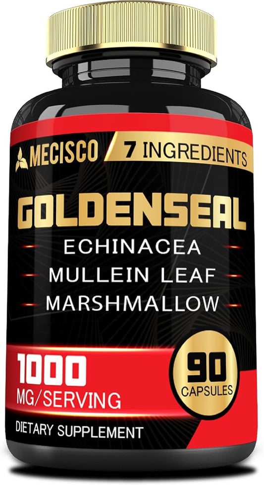Goldenseal Root Capsule Organic with Echinacea, 90 Veggie 7in1 Supports