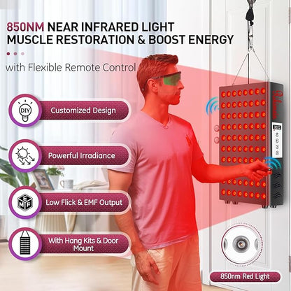 Red Light Therapy, 80LEDs Red Light 660nm & 850nm Near