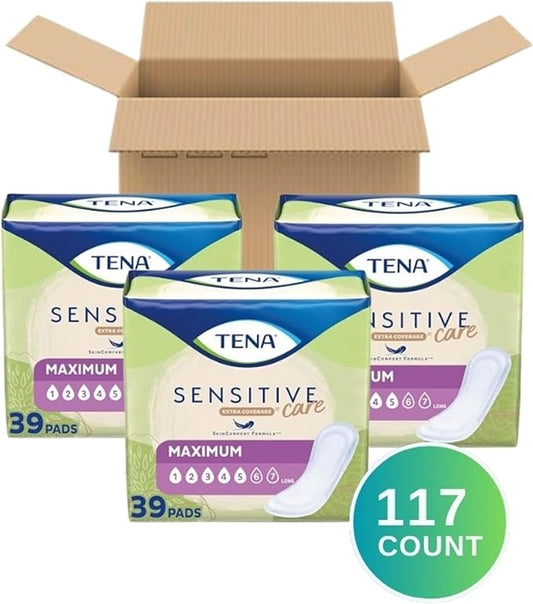 TENA Incontinence Pads, Bladder Control & 117 Count