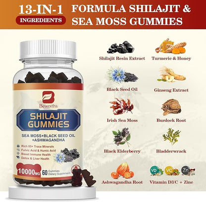 Shilajit Resin Gummies, Shilajit Irish Sea 85+ Trace