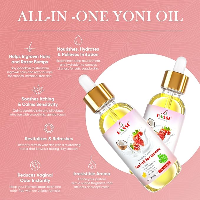 Natural Yoni Oil for Women 4 (2 x 2 Fl 2 Packs
