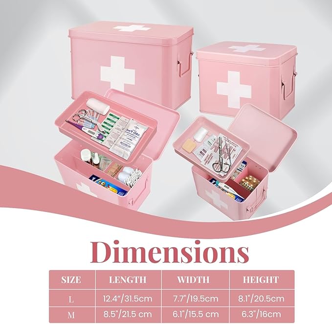 Flexzion First Aid Box Organizer, Empty 8.5 Inch