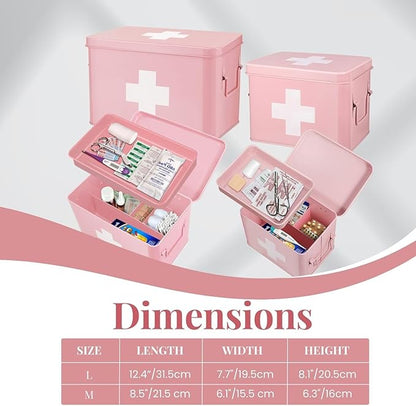 Flexzion First Aid Box Organizer, Empty 8.5 Inch