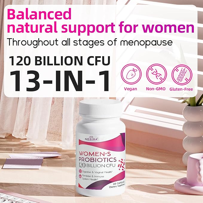 Negima 120 Billion CFU Probiotic 13-in-1 Probiotics, 60 Caps