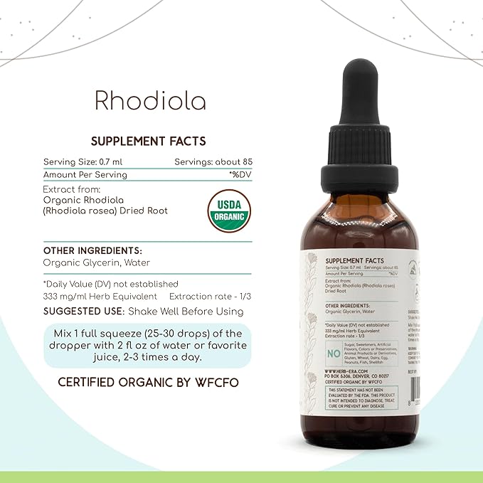 Rhodiola B60 USDA Organic Tincture (2 fl