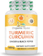 Organic Veda Turmeric and Ginger Capsules 300 Pills (95% curcuminoids)