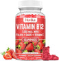 Vitamin B12 Complex 5000 mcg Methyl B12, Adenosyl B12 & Hydroxy B12, with Coenzyme Q10, Folate, Vitamin C, High Absorption Energy Gummies - Chewable B 12 for Energy Support and Bone Health - 60 Count