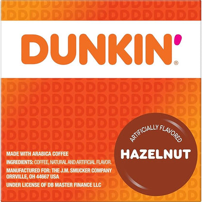 Dunkin' Hazelnut Flavored Coffee, 60 Keurig K-Cup Pods