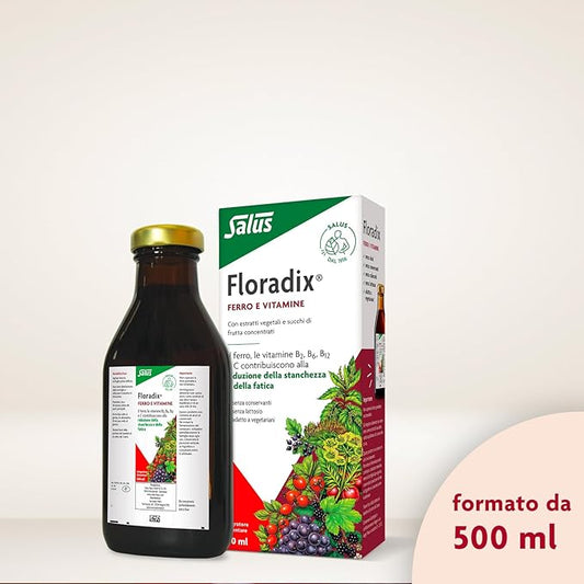 Flora, Floradix Iron + Herbs, Natural 17 fl (500 ML)