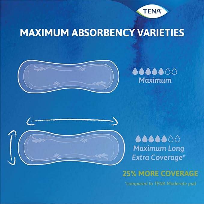 TENA Incontinence Pads, Bladder Control & 117 Count