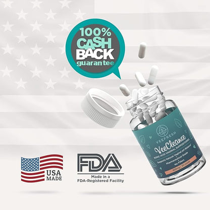 VeeFresh - VeeCleanse Boric Acid Vaginal Suppositories + Suppository Applicator - Vaginal pH Balance Suppositories - Vaginal Odor Control - Feel Fresh, Feminine and Confident