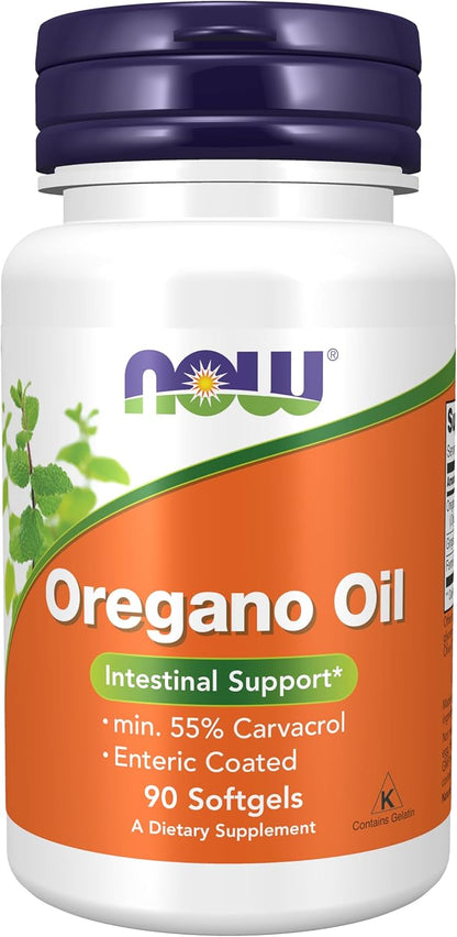 NOW Supplements, Oregano Oil with Ginger 90 Softgels