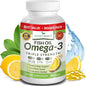 Best Triple Strength Omega 3 Fish 180 Capsules 2400mg High 864mg EPA 576mg DHA