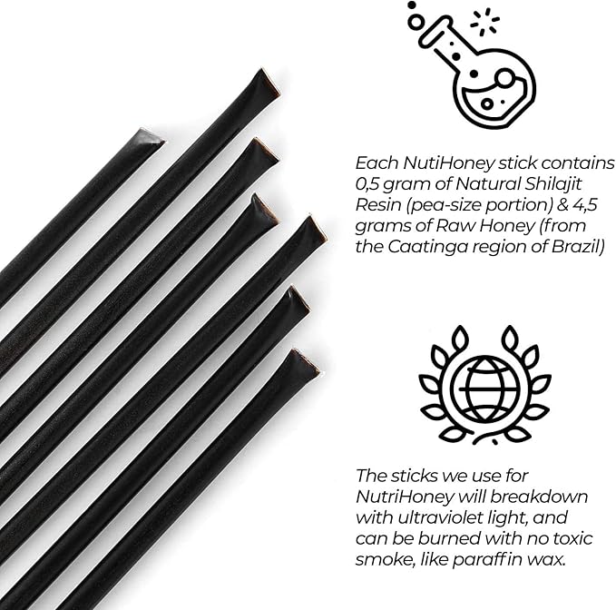 NATURAL SHILAJIT Honey Sticks 30 Shilajit