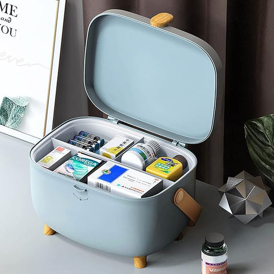 BigKing Oval Medicine Storage Box, Plastic