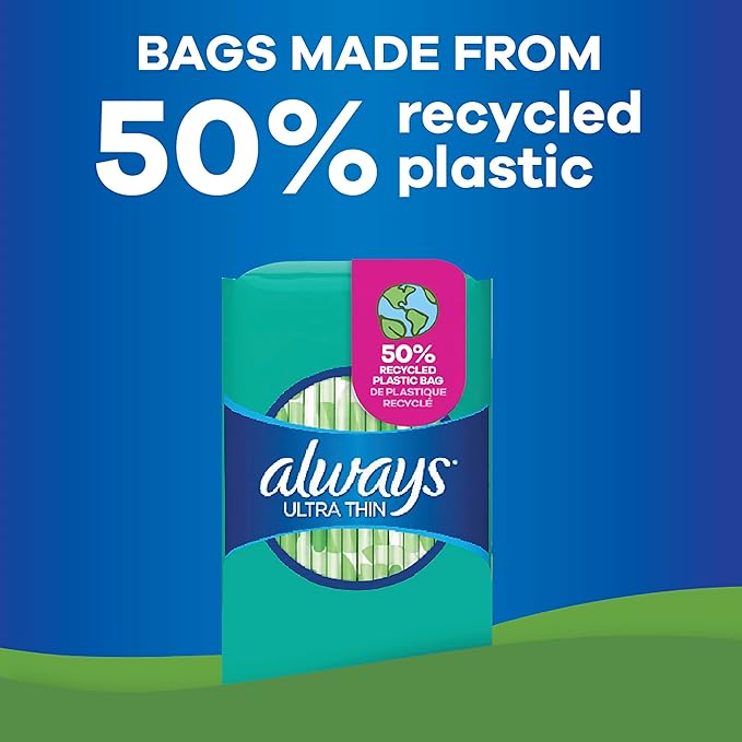 Always Ultra Thin Feminine Pads 2 Long 58 Count