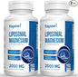 Liposomal Magnesium L-Threonate Supplements 2000mg D3 & K2,120 Magnesium 2 Pack