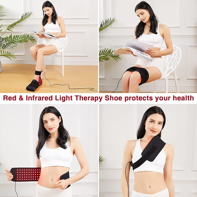ALDIOUS Red Light for Foot & 640nm&660nm&880nm Infrared 3 Pulse 10/20/30min Timer