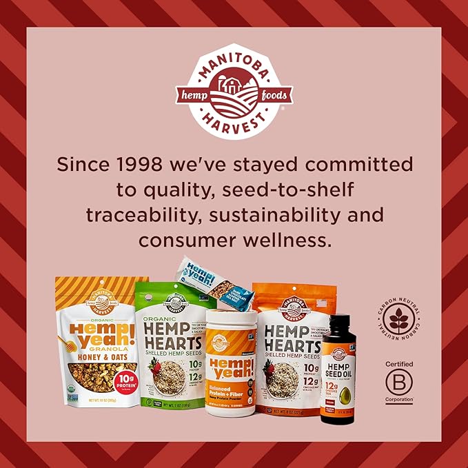 Manitoba Harvest Hemp Yeah! Organic Max 16oz; with 20g protein 4.5g Omegas 3&6 per