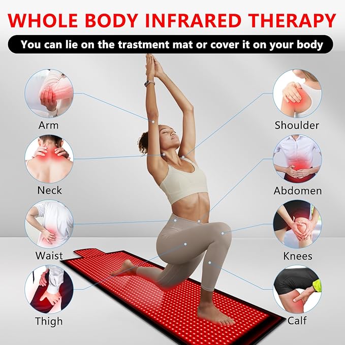 Red Light Therapy for Body, 2024 84.6" x 33.4" Extra 660nm 850nm, 850nm, 1400 1400 LEDs 3 Red