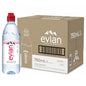 evian Natural Spring Water, 750 ml (25.36 fluid ounce) Water Bottle with Sports Cap, 12 Pack