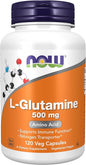 NOW Foods Supplements, L-Glutamine 500 mg, Nitrogen Transporter*, Amino Acid, 120 Veg Capsules