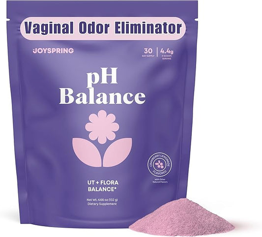 JoySpring Women's Vaginal Odor Eliminator & pH Balance | Probiotic with Cranberry, Hibiscus & Lactobacillus for Vaginal Odor Treatment | 30 Servings